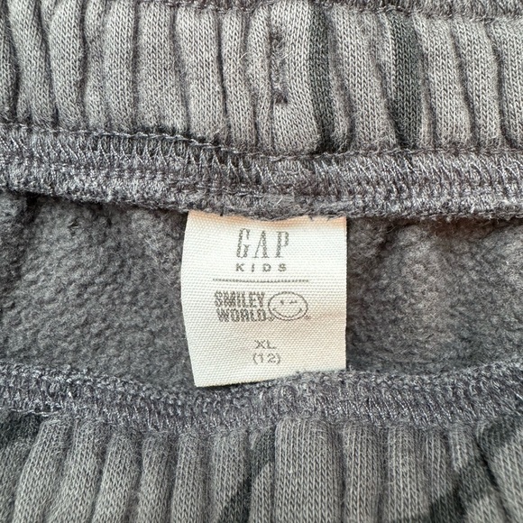 GAP Kids x Smiley World Charcoal Joggers with Smiley Face Design - Picture 4 of 4